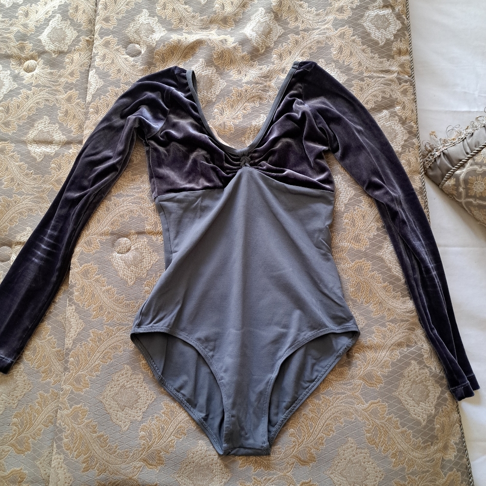 Velvet Sleeve Ballet Leotard